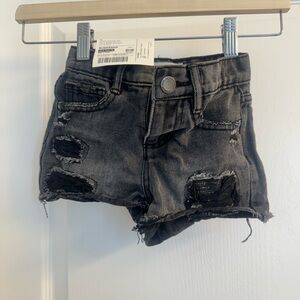 Cotton On Kids Distressed Denim Shorts - Black- small